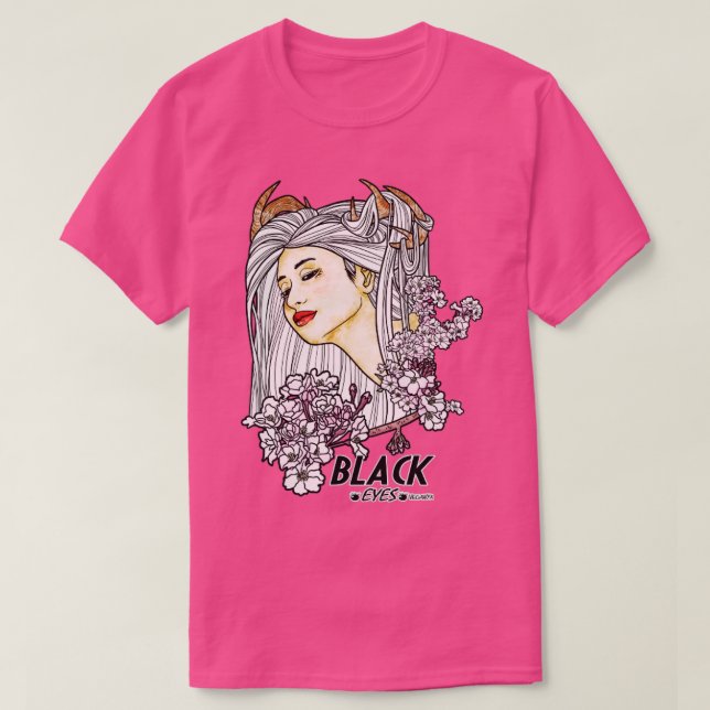 T-shirt Black Eyes rose (Design devant)