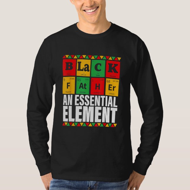 T-shirt Black Father The Essential Element Father s Day (Devant)