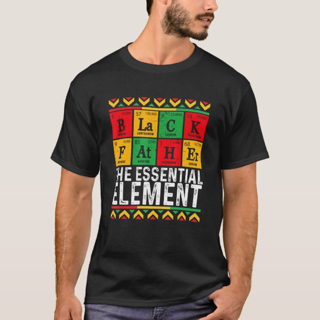 T-shirt Black Father The Essential Element Father s Day  D (Devant)