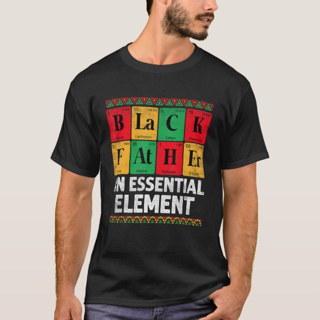 T-shirt Black Father The Essential Element Father s Day  D (Devant)