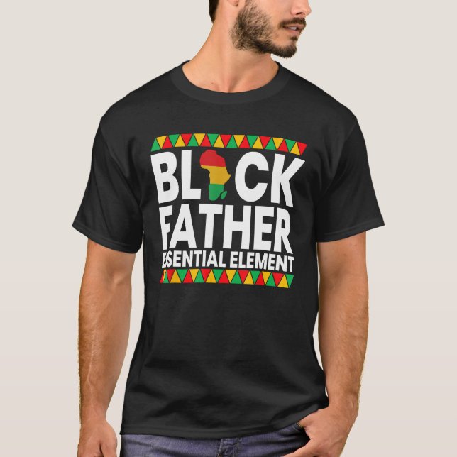 T-shirt Black Father The essential Element Father's Day Bl (Devant)