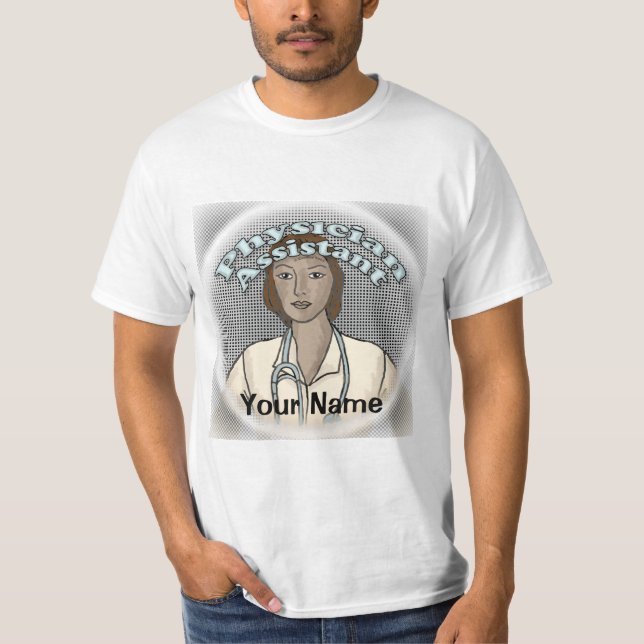 T-shirt Black Female Physician Assistant (Devant)