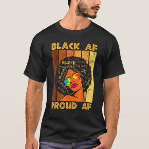 T-shirt Black Fier Af Mois De L'Histoire Africaine Bhm Mel