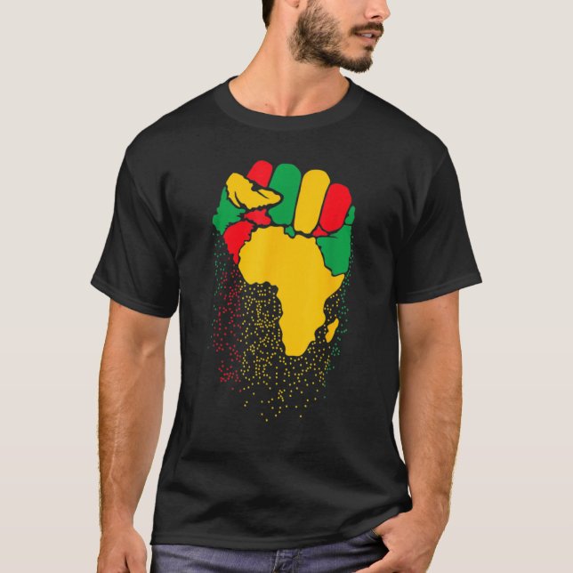 T-shirt Black Fist Shirt African American Pride Black Hist (Devant)