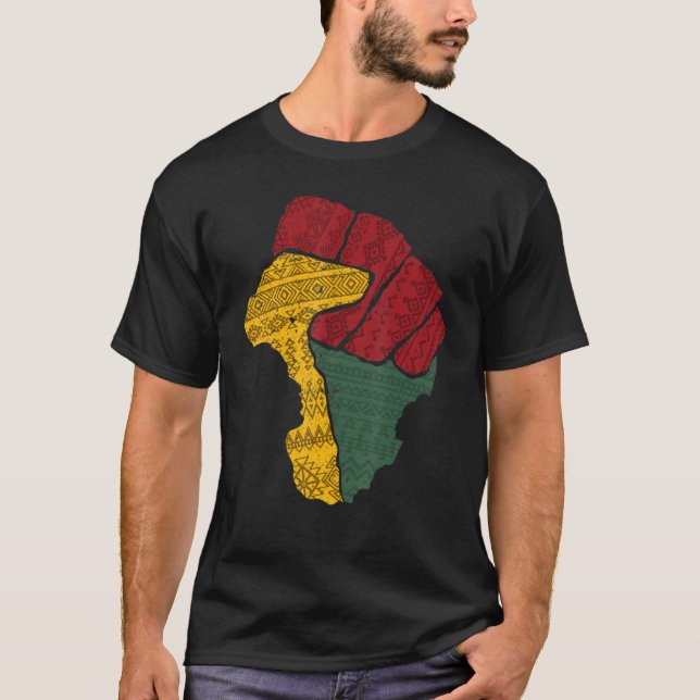 T-shirt Black Fist Shirt African American Pride Black Hist (Devant)