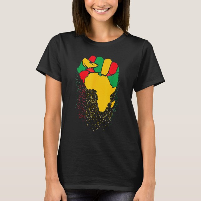 T-shirt Black Fist Shirt African American Pride Black Hist (Devant)