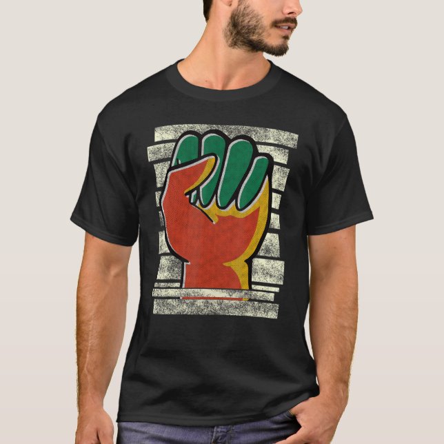 T-shirt Black Fist Shirt African American Pride Black Hist (Devant)