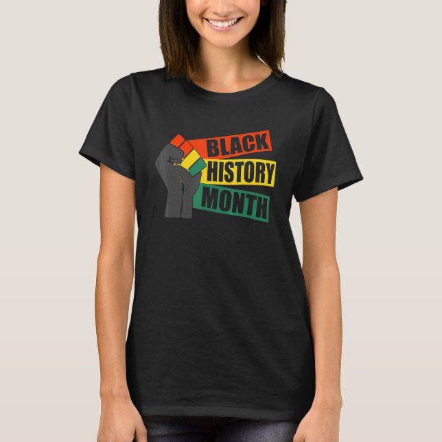 T-shirt Black Fist Shirt African American Pride Black Hist (Devant)
