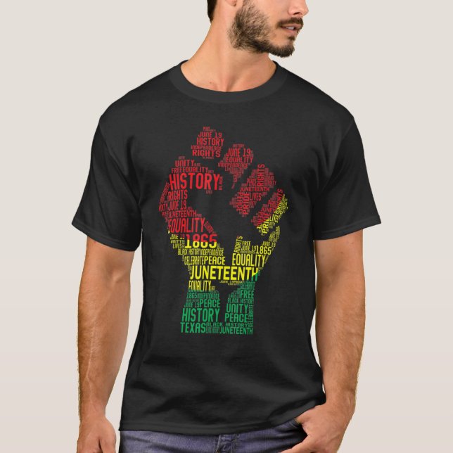 T-shirt Black Fist Shirt African American Pride Black Hist (Devant)