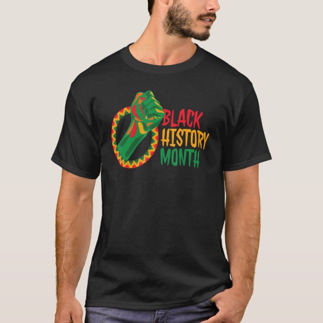 T-shirt Black Fist Shirt African American Pride Black Hist (Devant)