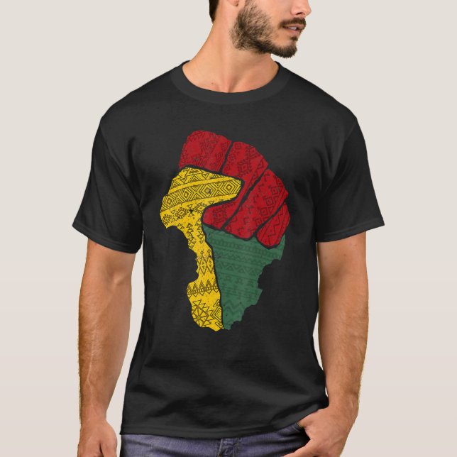 T-shirt Black Fist Shirt African American Pride Black Hist (Devant)