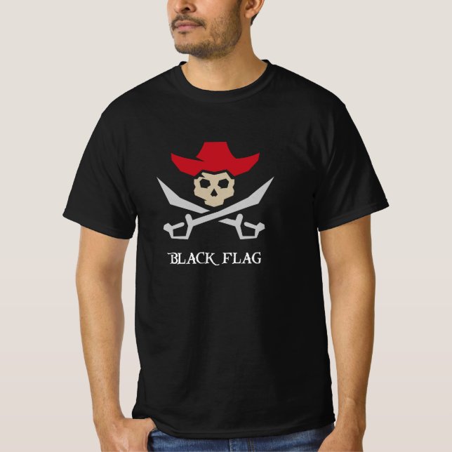 T-shirt Black Flag Pirate Skull (Devant)