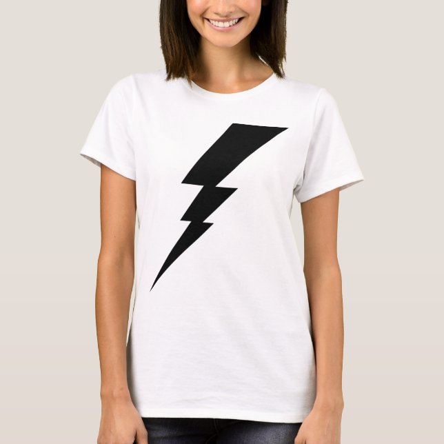 T-shirt Black Flash Lightning Bolt Femme (Devant)