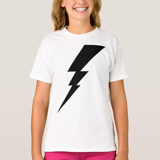 T-shirt Black Flash Lightning Bolt pour enfants (Devant)