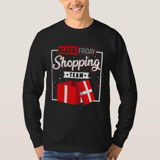T-shirt Black Friday Shopping Team  Matching Couples (Devant)