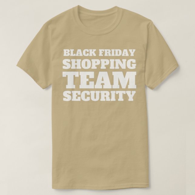 T-shirt Black Friday Shopping Team Security  (Design devant)