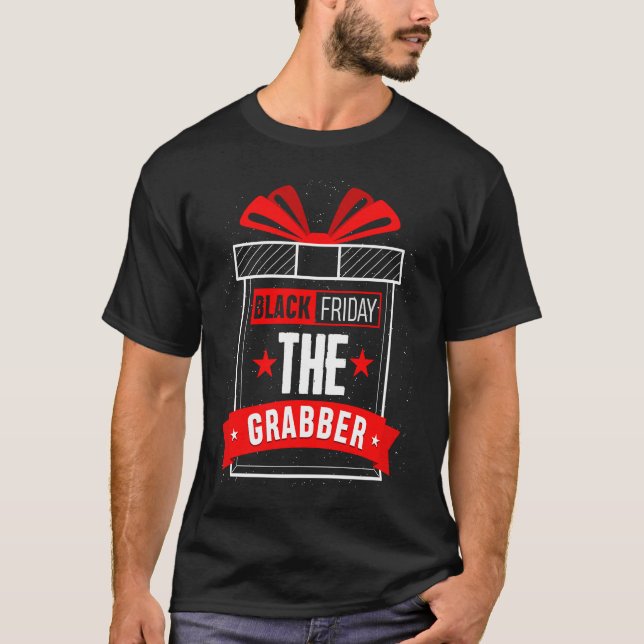 T-shirt Black Friday Shopping Team The Grabber Matching Co (Devant)
