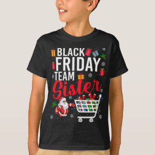 T-shirt Black Friday Team Soeur Cute Christmas Shopping L