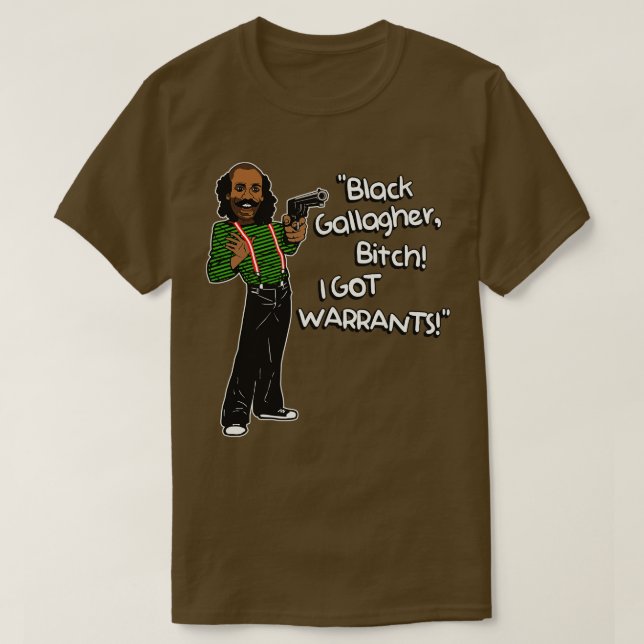 T-shirt Black Gallagher J'AI DES GARANTS (Design devant)