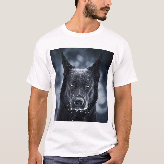 T-shirt Black German Shepherd (Devant)