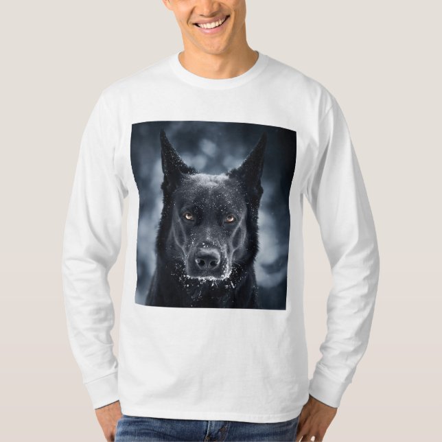 T-shirt Black German Shepherd (Devant)