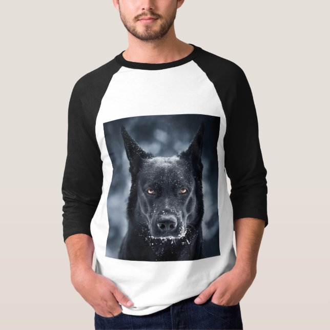 T-shirt Black German Shepherd (Devant)