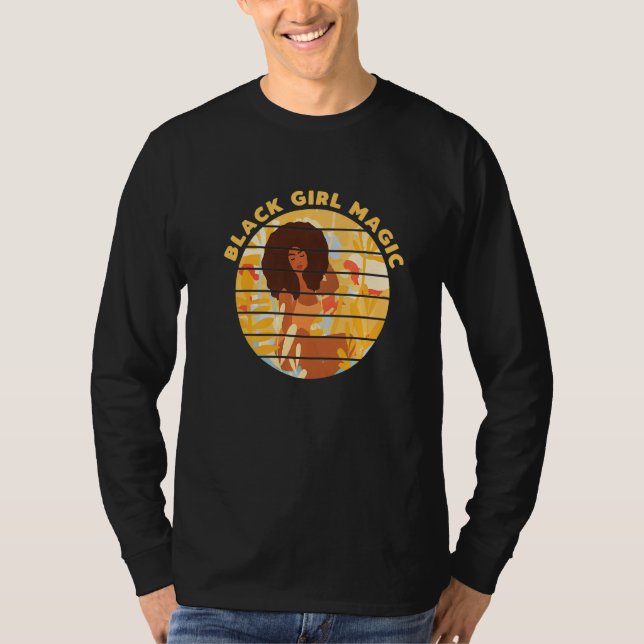 T-shirt Black Girl Magic Afro Diva Melanin Queen (Devant)