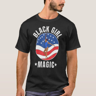 T-shirt Black Girl Magic American Gymnastique Gymnaste Usa