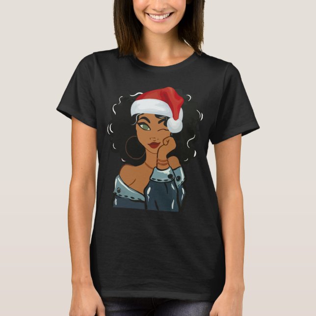 T-shirt Black Girl Magic Christmas Pajama afro-américain (Devant)