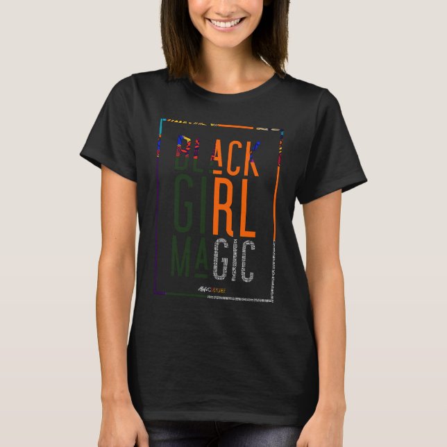 T-shirt BLACK GIRL MAGIC Melanin Afro Queen HBCU Black His (Devant)