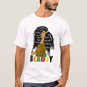 T-shirt Black Girl Magic Nubian Princess Curly Afro Africa