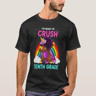 T-shirt Black Girls Dabbing Unicorn Je suis prête à écrase