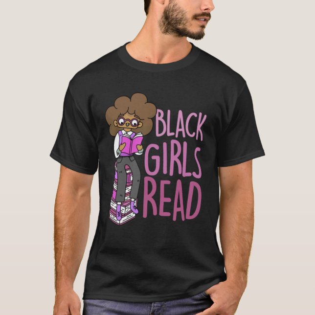 T-shirt Black Girls Read Educated Melanin Queens (Devant)