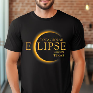 T-shirt Black & Gold 2024 Texas Total Solar Eclipse