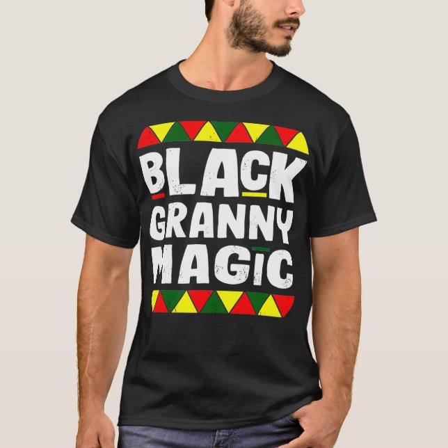 T-shirt Black Granny Magie Black History Mois Africa Prid (Devant)