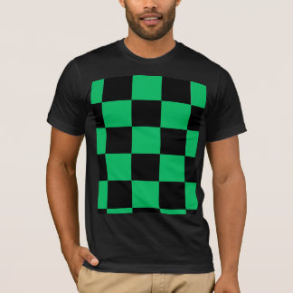 T-shirt Black & Green Anime Style Pattern Tee