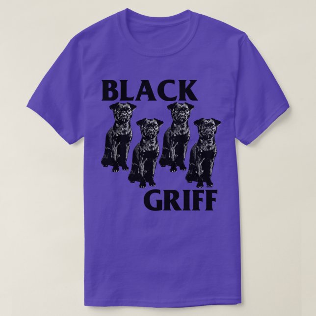 T-shirt Black Griff Black Flag Bruxelles Griffon Design (Design devant)