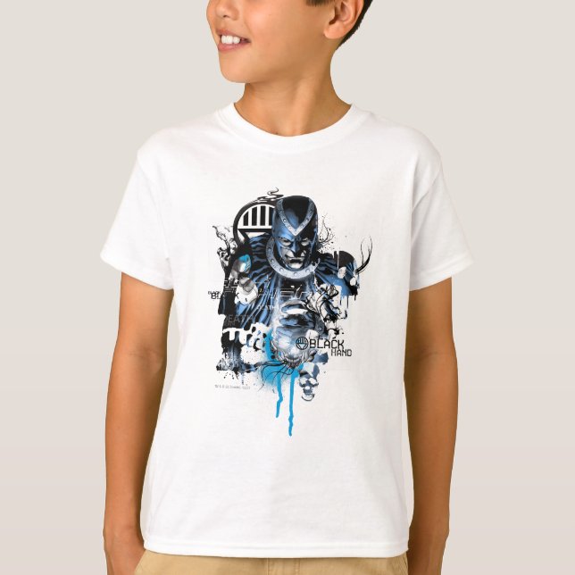T-shirt Black Hand - Blue Collage (Devant)