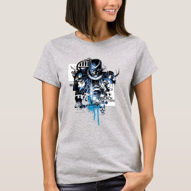T-shirt Black Hand - Blue Collage (Devant)