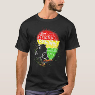 T-shirt Black Histoire Mois Chemise Africaine Femme Afro J