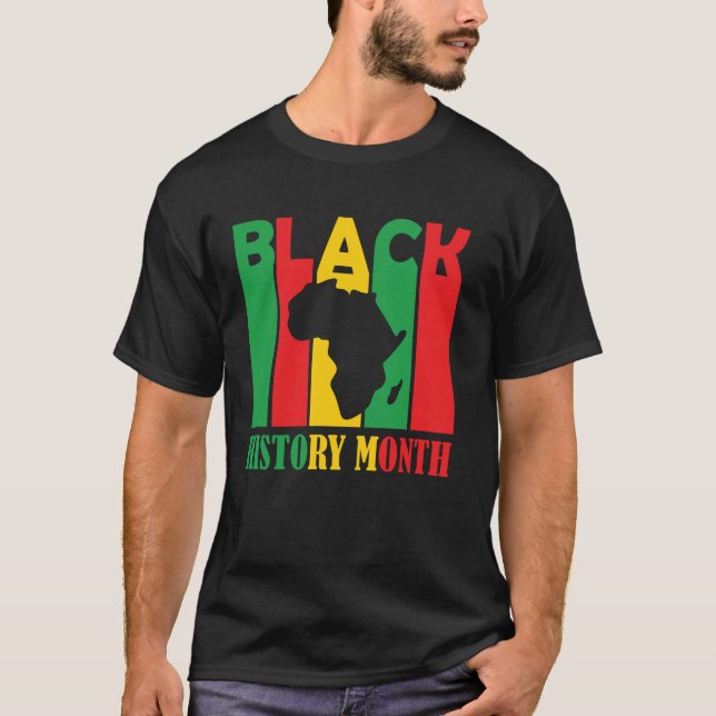 T-shirt Black histoire mois melanin frères soeurs bruh (Devant)