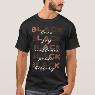 T-shirt Black History Excellence Fierté Racines africaines