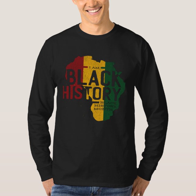 T-shirt Black History Is American History Patriotic Africa (Devant)