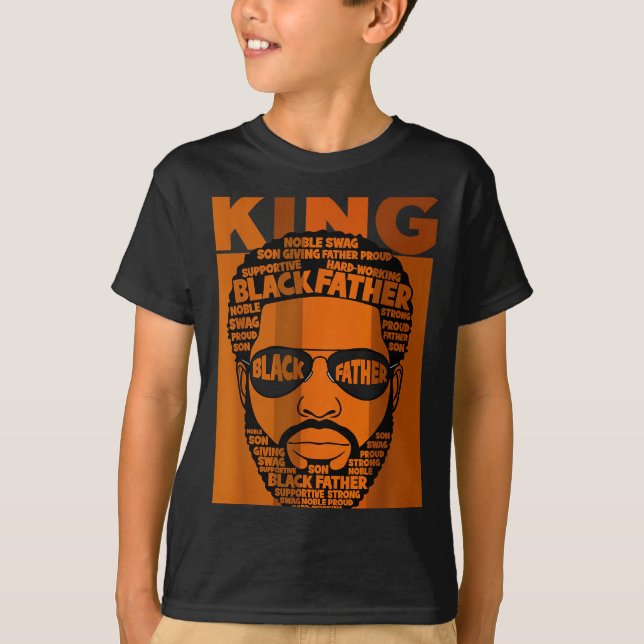T-shirt Black History King Father Melanin African American (Devant)