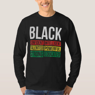 T-shirt Black History Mois Black Word Art African Pride T