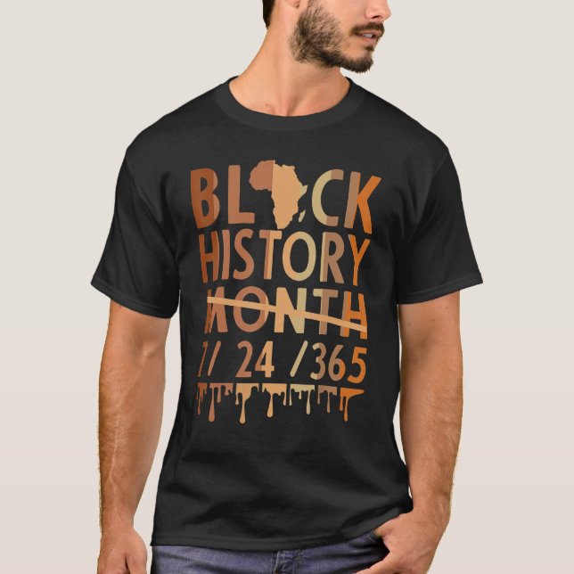 T-shirt Black History Month 2023 Black History 365 Melanin (Devant)
