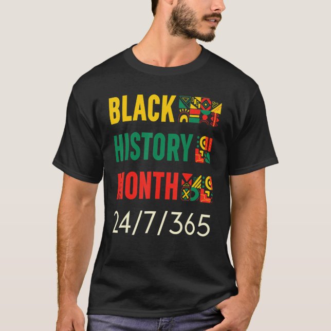 T-shirt Black History Month 247365 Africa Map Melanin 2023 (Devant)