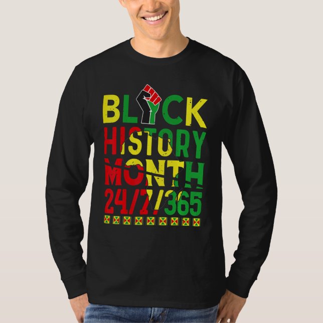 T-shirt Black History Month 247365 Africa Map Melanin 2023 (Devant)