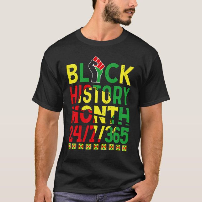 T-shirt Black History Month 247365 Africa Map Melanin 2023 (Devant)