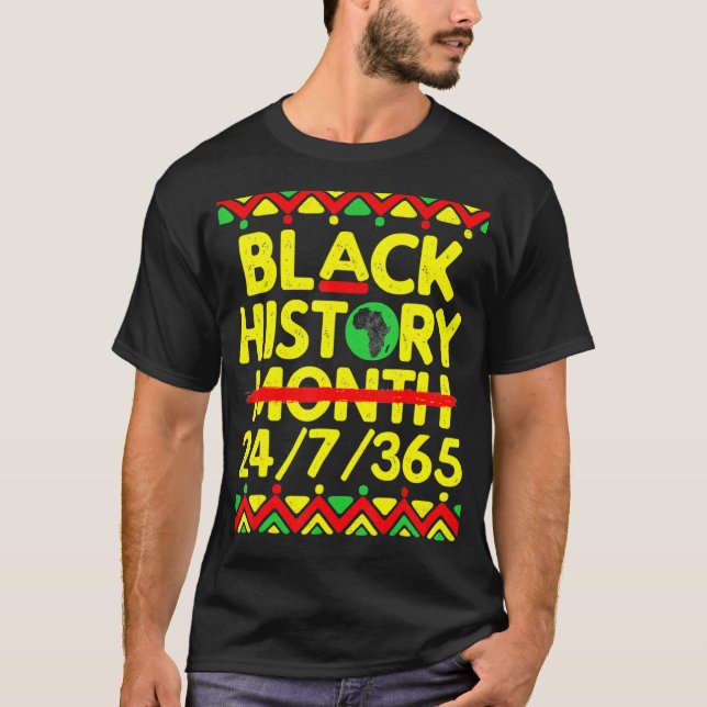 T-shirt Black History Month 247365 Africa Map Melanin 2023 (Devant)